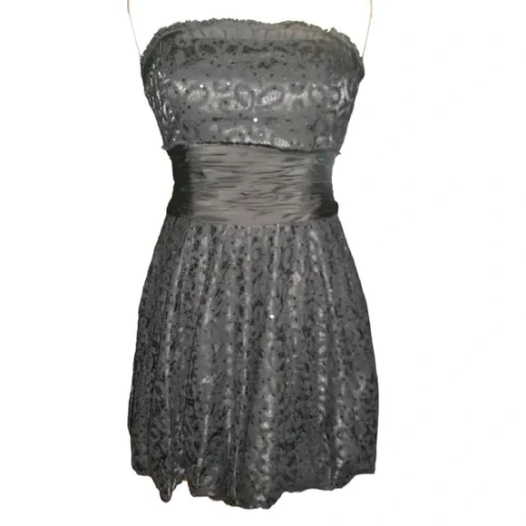 Marc Bouwer Black Beaded Bubble Cocktail Dress 6 - Picture 5 of 11